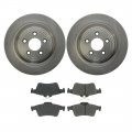 A-partrix Rear Brake Pads And Rotors Disc Pad Set Rotor Fits Jaguar S-type 2006-2008 Super V8 2006-2009 Vanden Plas Xf 