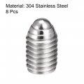 Uxcell Ball Point Set Screws M8 X 12mm 304 Stainless Steel Metric Spring Hex Socket Screw 8pcs