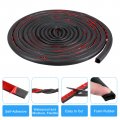 Uxcell D-shape Door Rubber Seal Strip 0 39 X0 31 Foam Automotive Weather Stripping With Self-adhesive For Cars Truck Window