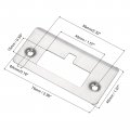 Uxcell Door Strike Plate 76mm X 40mm 201 Stainless Steel Latch Deadbolt For Frame Jamb Silver