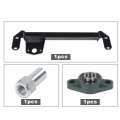 G-plus Steering Gear Box Stabilizer Bar Brace Compatible With Dodge Ram 1500 2500 3500 1994-2002 Black Iron Bracket