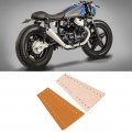 Motorcycle Handlebar Hand Grips With Leather Covers Wraps 2pcs Brake Clutch Lever Handle Cover For Khaki