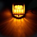 9pcs Truck Cab Marker Light 17 Led Amber Top Roof Runnings W Chrome Base Trailer Light For Peterbilt Kenworth Western Star Mack