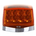 9pcs Truck Cab Marker Light 17 Led Amber Top Roof Runnings W Chrome Base Trailer Light For Peterbilt Kenworth Western Star Mack