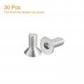 Uxcell 5 16-18x3 4 Flat Countersunk Head Socket Cap Screws 30pcs 304 Stainless Steel Hex Full Thread Bolts