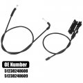 X Autohaux 2pcs 51238240608 51238240609 Front Center Hood Release Cable For Bmw 750li 750i 2006-2008