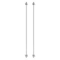 2pcs M8x500mm 304 Stainless Steel Double End Threaded Stud Screw Bolt With Nuts Square Flat Washers Spring For House 