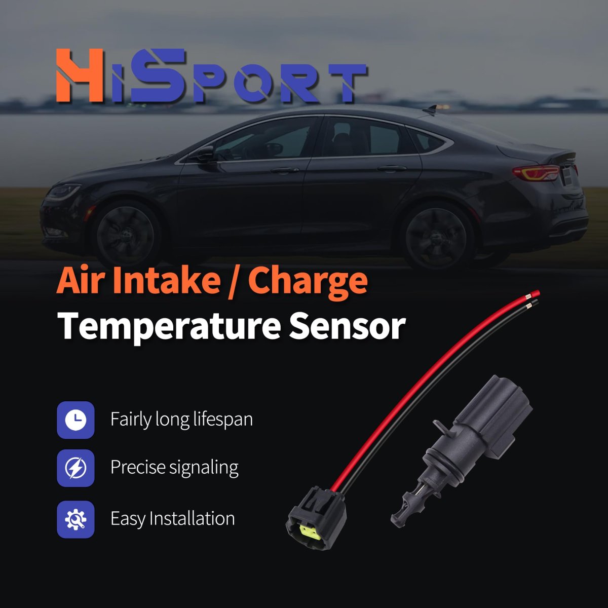 Air Charge Temperature Sensor With Connector 56028364aa Su3259 For Chrysler 200 300 Dodge Avenger Charger Ram 1500 2500 3500