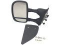 Left Driver Side Manual Tow Mirror Manual Telescoping 180 Degree Swing Black Textured For 1999-2007 Ford F-350 Super Duty 