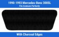 Charcoal Edge Custom Fit Small Cargo Trunk Carpet Mat Black For Mercedes-benz 300sl 1993 1992 1991 1990