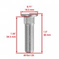 Caltric 8 Rear Wheel Hub Stud Bolt Serration Compatible With Yamaha Yfz450 2007-2013 Yfz450r 2009-2018