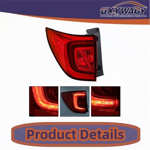 Outer Left Driver Side Tail Light Assembly For Pilot 2016 2017 2018 And Passport Ex L Elite 2022 2023 Replacement 33550tg7a01