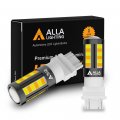 Alla Lighting Newest 3057 3457 4157 3157 Switchback Led Bulbs Dual-color Amber Yellow Turn Signal Lights Xenon White Parking 