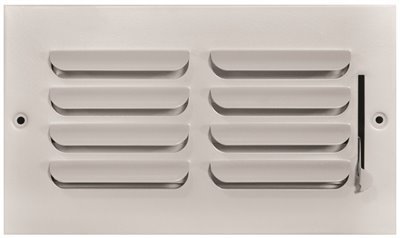 Truaire 12 In X 1 Way Fixed Curved Blade Wall Ceiling Register