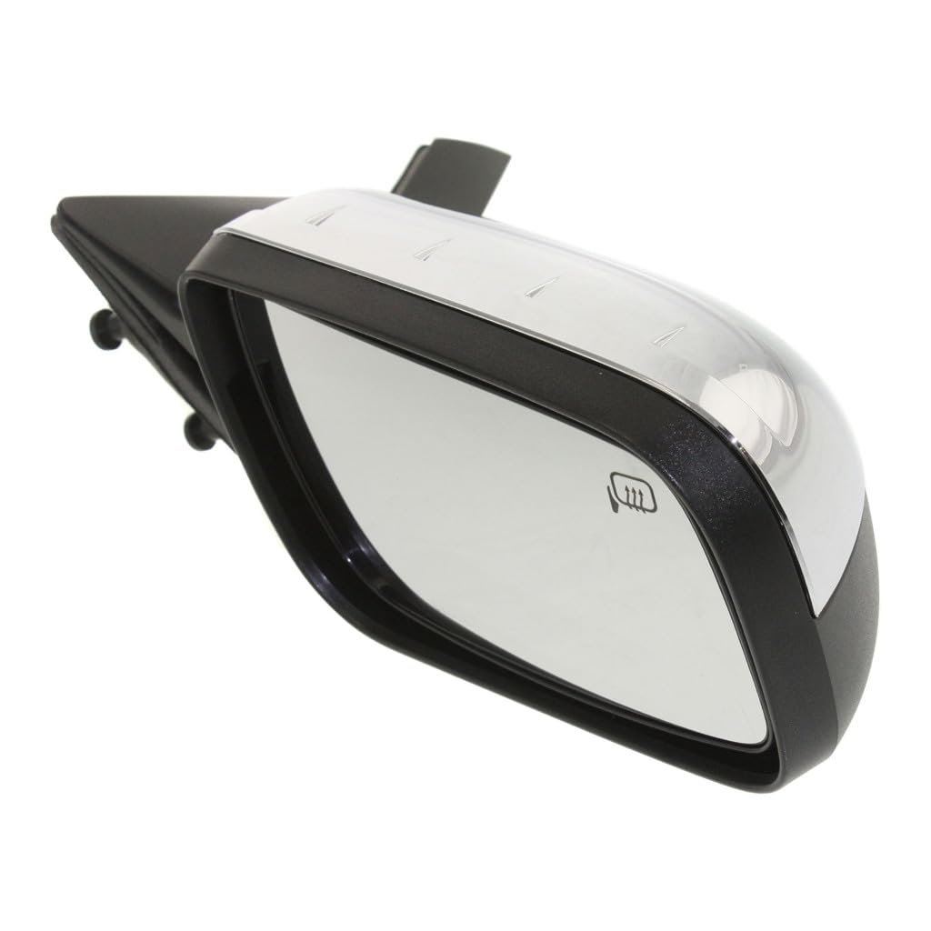 Door Mirror For Ford Taurus 2008 2009 Passenger Side Chrome Power Heated Manual Folding With Memory And Puddle Light Replaces