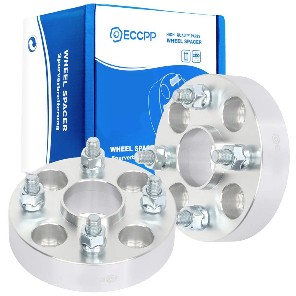 1 25 In Wheel Spacers 4x100 54 1mm Bore With 12x1 5 Lug Nuts 2 Piece Set For Miata Tercel 323 Corolla Yaris Prius And Rio