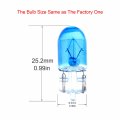 Cciyu 10 Pcs T10 168 194 W5w Blue Halogen Light Bulb Instrument Cluster Gauge Dash Lamp 12v 5w Replacement Fit For Shippment