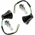 Caltric Left And Right Headlight Socket Cord Led Bulb Compatible With Yamaha Kodiak Yfm400fw 4x4 1996-1998