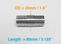 Autobahn88 Stainless Steel Straight Vacuum Hose Joiner Coupler Barb Adaptor Od 45mm 1 8