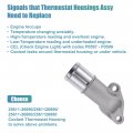 Uxcell Car Engine Coolant Thermostat Housing Water Outlet Fitting No 25611-26890 2561126890 25611-26880 2561126880 For Hyundai