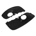 Keenso Car Front Grill Abs Black Lower Set With Fog Light Grills 4