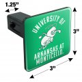 University Of Arkansas At Monticello Bull Weevil Logo Tow Trailer Hitch Cover Plug Insert 1 4 Inch 25