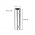 Uxcell 3pcs Straight Pipe Fitting Connector 304 Stainless Steel 2-way Hand Rail Tube 100mm Length For 1 25mm Od Handrail