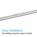 Uxcell 3pcs Straight Pipe Fitting Connector 304 Stainless Steel 2-way Hand Rail Tube 100mm Length For 1 25mm Od Handrail