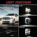 Bicyaco Upgraded Led Fog Light With Daytime Running Lights Clear Bumper Passing Lamps Drl For Dodge Ram 1500 2013 2014 2015