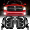 Bicyaco Upgraded Led Fog Light With Daytime Running Lights Clear Bumper Passing Lamps Drl For Dodge Ram 1500 2013 2014 2015