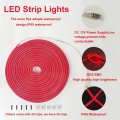 Led Neon Rope Light 16 4ft Red Silicone Flexible Strip 12v Dc Waterproof For Indoor Outdoor Diy Signage Decoration Power