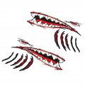 Magideal 2 Pieces Waterproof Mouth Eye Stickers Kayak Fishing Boat Window Laptop Decals
