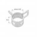Uxcell Spring Band Type Clamp 10mm Inner Dia Fit 10 5-11 2mm Od Hose Fuel Line Silicone Tube Clips Silver Manganese Steel 20pcs