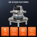 Ocpty New Wheel Hub Bearings Rear Axle 5 Lugs With Abs Compatible For Kiate For Forte Koup 2010-2013 Oe Ha590397 Pack Of New
