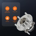 Ocpty New Wheel Hub Bearings Rear Axle 5 Lugs With Abs Compatible For Kiate For Forte Koup 2010-2013 Oe Ha590397 Pack Of New