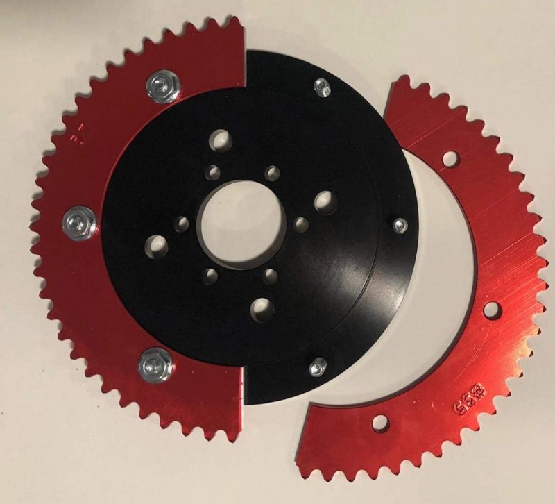 Split Aluminum Sprockets 35 Chain Multiple Sizes 53 Tooth