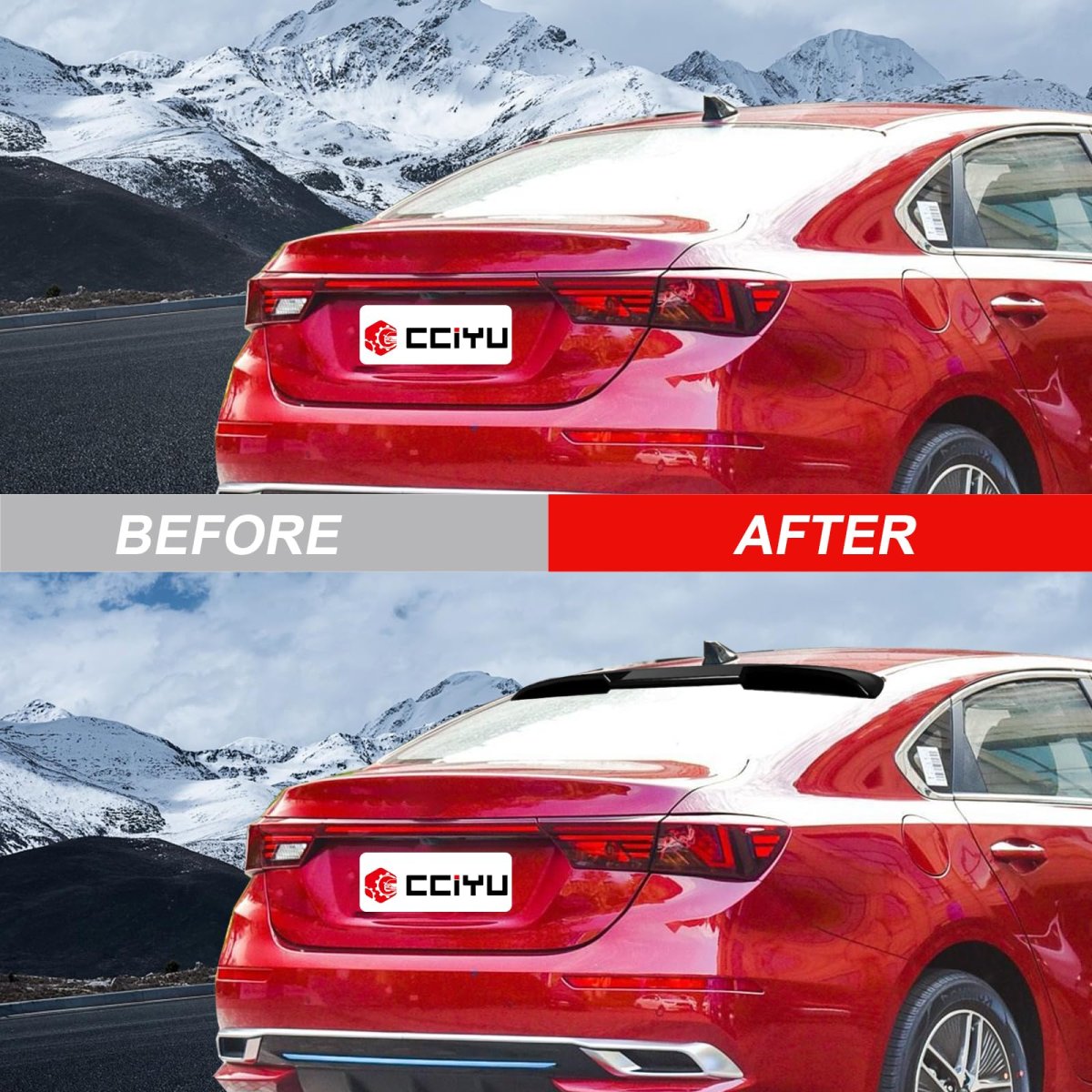 Glossy Black Rear Roof Spoiler For Kia K5 2021 2023 Abs Plastic Trunk Wing Direct Fit Aerodynamic Lip Quick Install