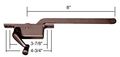 8 Left Hand Bronze Square Style Casement Window Operator 