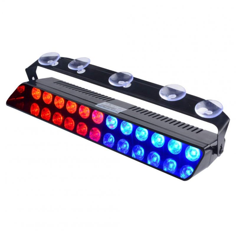 Led Blue Red Emergency Strobe Dash Lights For Police Cars Law Enforcement Vehicles Pov 16 Flashing Patterns Interior Deck Front