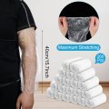 Yinder 200 Pcs Plastic Disposable Sleeves Waterproof Sleeve Protector For Arm With Elastic On Cuff Clear