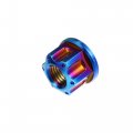 X Autohaux 6pcs Titanium Alloy M12 Pitch 1 5mm Flange Bolt Nut For Bicycle Motorcycle Rear Wheel Axle Sprocket Car Modification