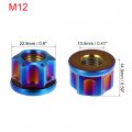 X Autohaux 6pcs Titanium Alloy M12 Pitch 1 5mm Flange Bolt Nut For Bicycle Motorcycle Rear Wheel Axle Sprocket Car Modification