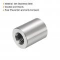 Uxcell 5pcs M8 Round Connector Nuts 304 Stainless Steel Coupling 20mm 0 79 Length Sleeve Rod Bar Stud Nut For Bracket