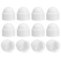 12pcs Hex Nut Cover M12x18x23mm Plastic Dome Protection Cap Screws Bolt Covers For Indoor Outdoor Furniture Automotive Bolts 