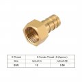 Uxcell Brass Hose Barb Fitting Connector 12mm G3 8 Female Thread Pipe Adapter 5pcs
