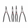 Abn Extra Long Snap Ring Pliers Set 4pc Lock With 4mm Tips For Internal And External O Circlip Removal