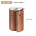 Uxcell Wood Grain Tape 5 91 X16 Ft Wall Paper Border Sticker Self-adhesive Repair Patch With Scraper For Corner Table Door Sofa