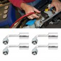 10 Pcs Air Conditioning Degree Beadlock 10mm 0 39in 20mm 0 79in Aluminum Ac Splicer Hose Fittings Adapter Connector For Car