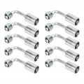 10 Pcs Air Conditioning Degree Beadlock 10mm 0 39in 20mm 0 79in Aluminum Ac Splicer Hose Fittings Adapter Connector For Car 