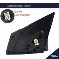 Spieg Passenger Side Mirror Replacement For Hyundai Elantra 2014-2016 Power Heated Turn Signal Light Paintable Black 6pin Right
